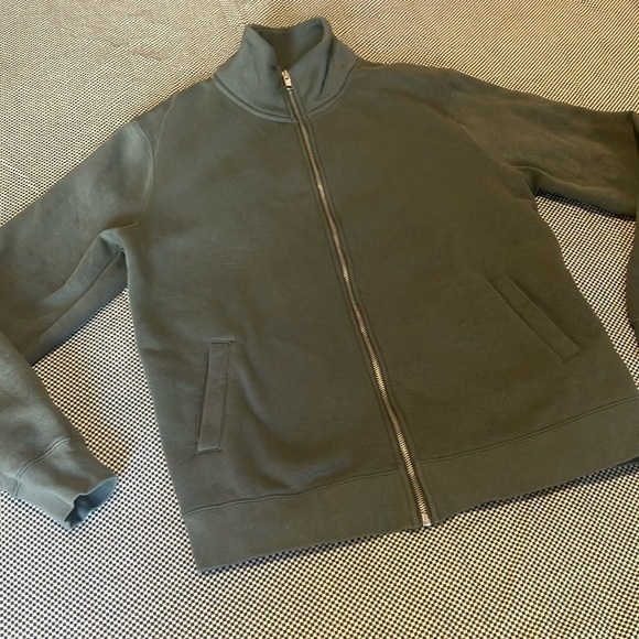 Urban Outfitters Jackets & Blazers - 4/$20 UO Urban Outfitters Green Sweatshirt Jacket Full silver Zip Medium Cotton